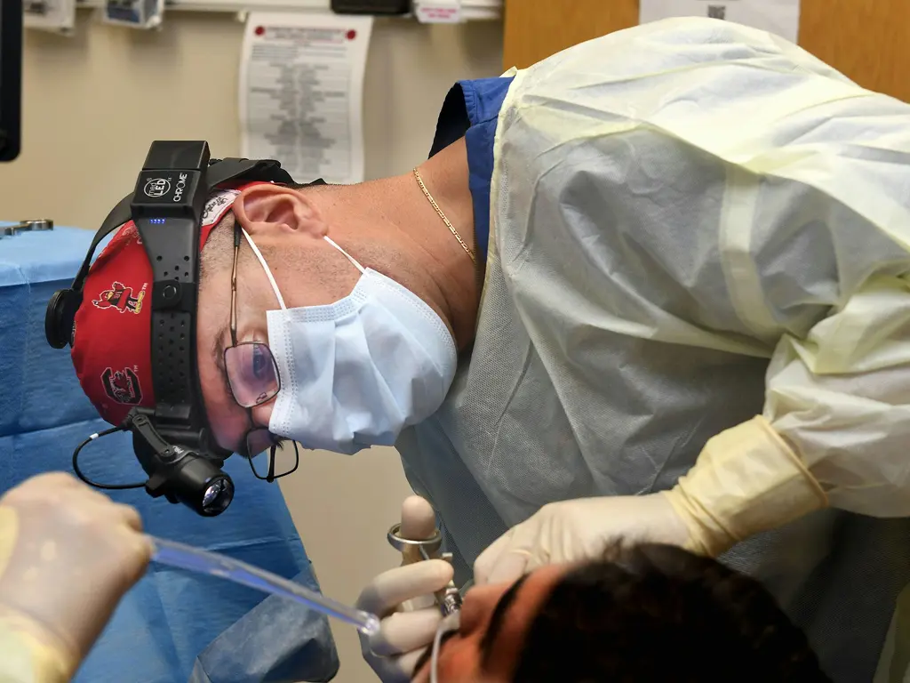 Oral surgery stock image